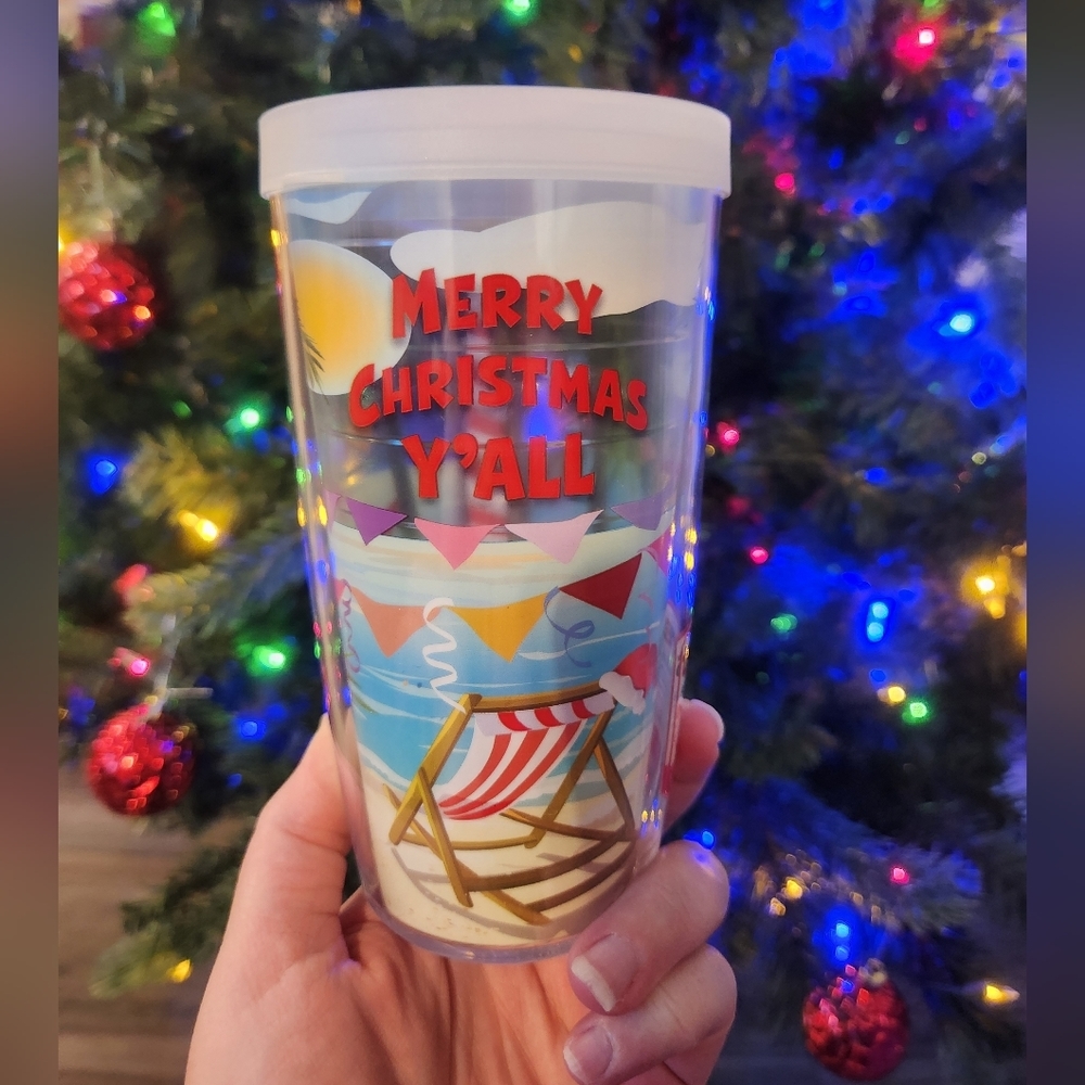 New! Merry Christmas Y'all 16oz Tervis Tumbler‎ - beach/tropical theme